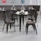 Flash Furniture Black-Antique Gold Metal Stackable Chair with Wood Seat, PK4 4-CH-31230-BQ-WD-GG - alternate 1